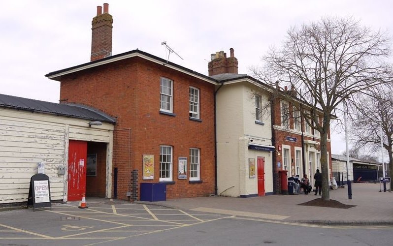 Front view of Andover Railway Station, Hampshire