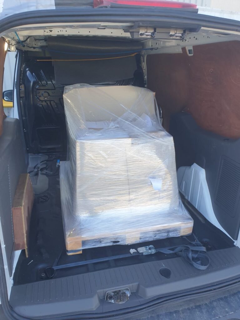 Pallet cargo ready for secure, direct B2B delivery